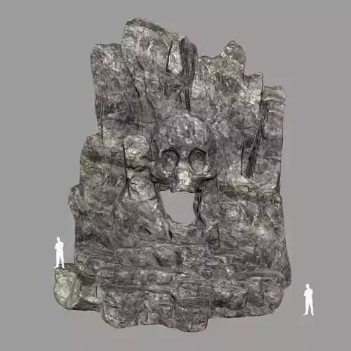 skull cave  Low-poly 3D model