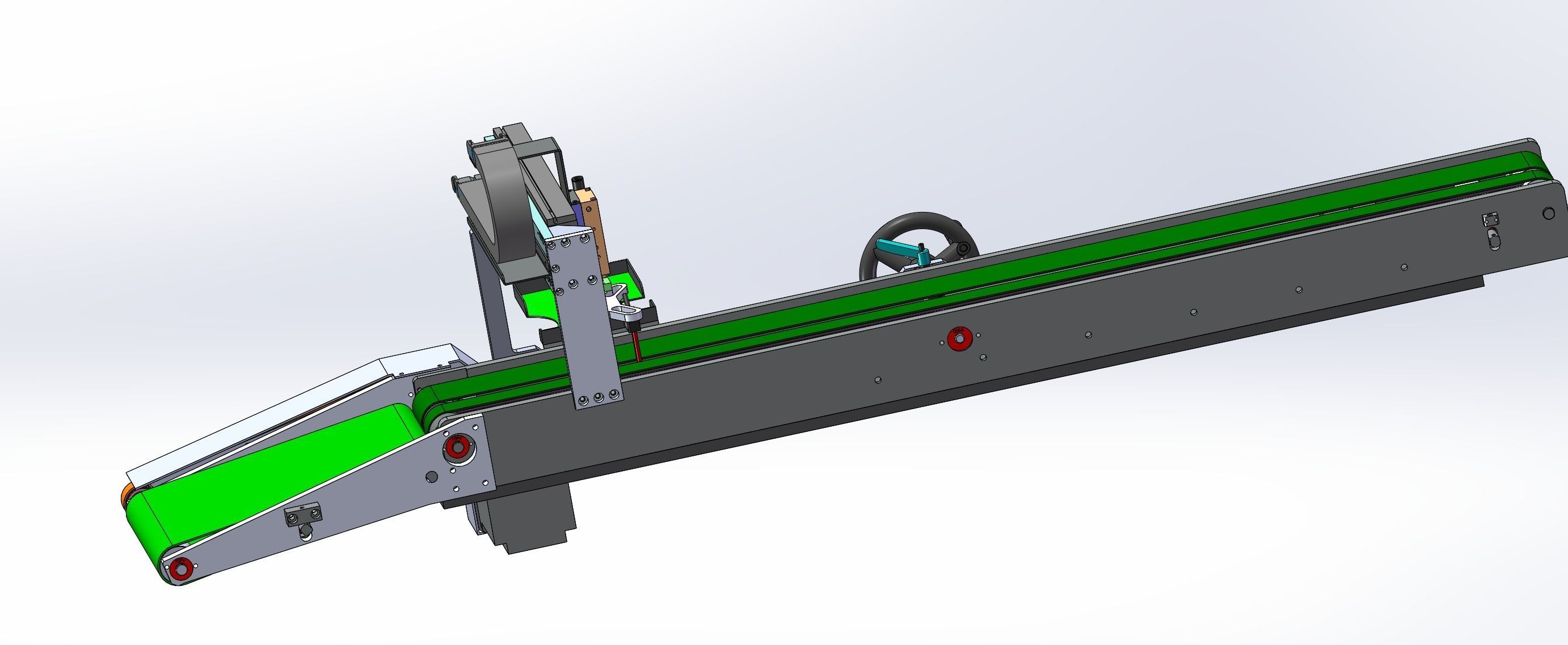 Adjustable distance conveyor for loading and unloading machine 3D model_2