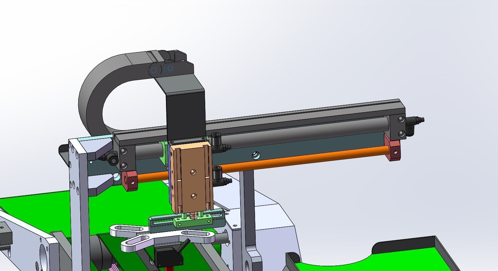 Adjustable distance conveyor for loading and unloading machine 3D model_10