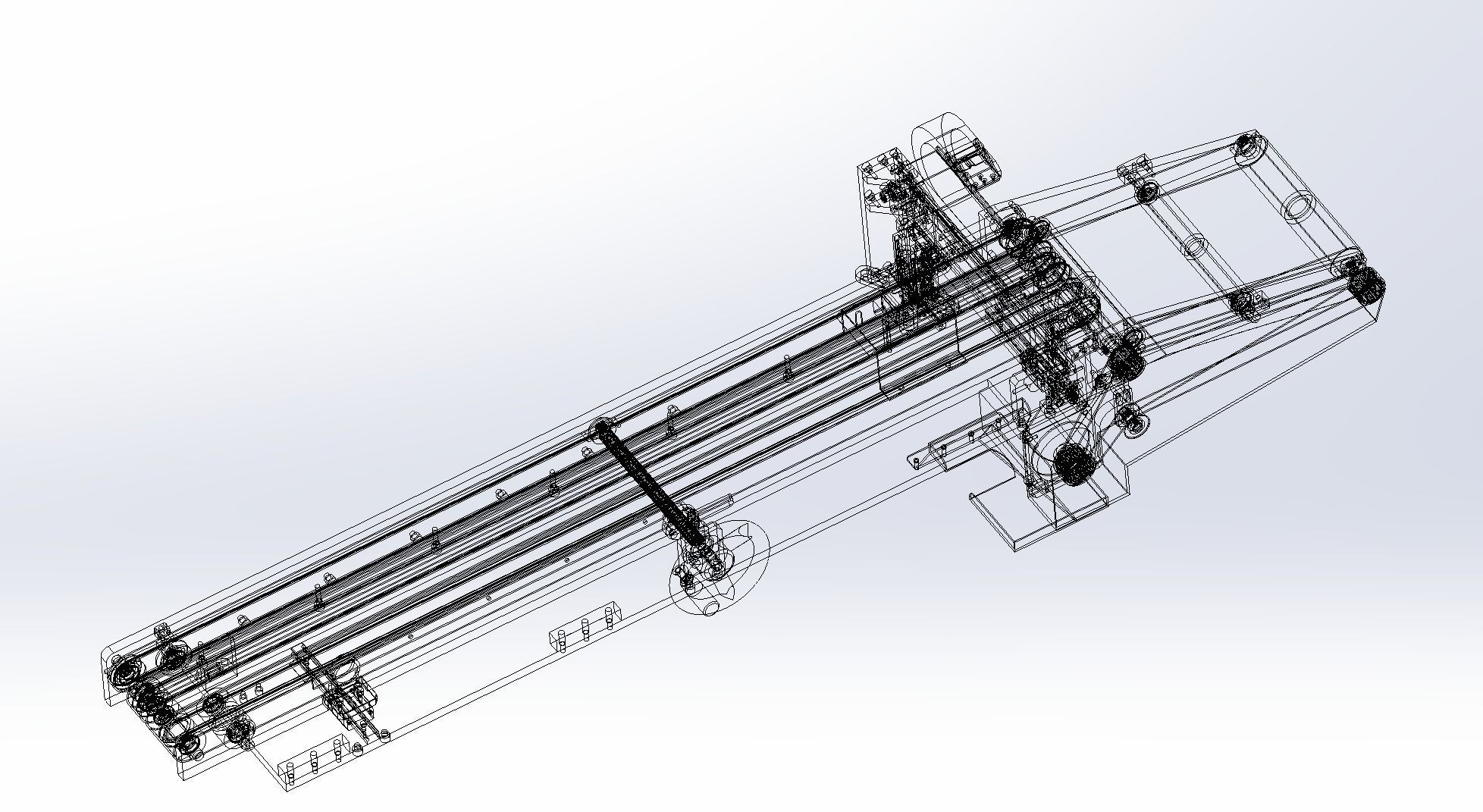 Adjustable distance conveyor for loading and unloading machine 3D model_8