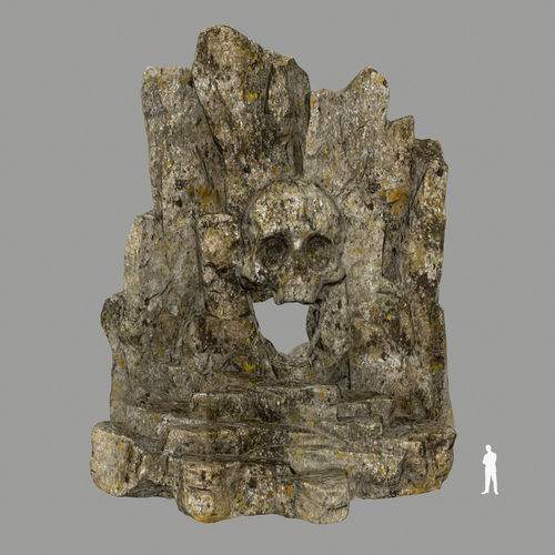 skull cave  Low-poly 3D model