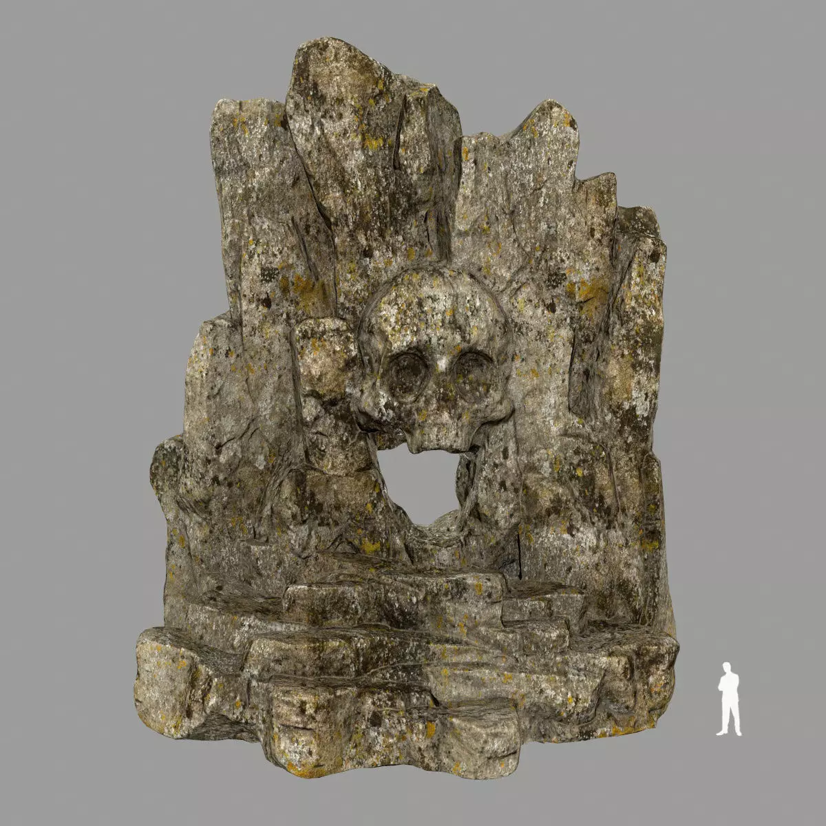 skull cave  Low-poly 3D model_0