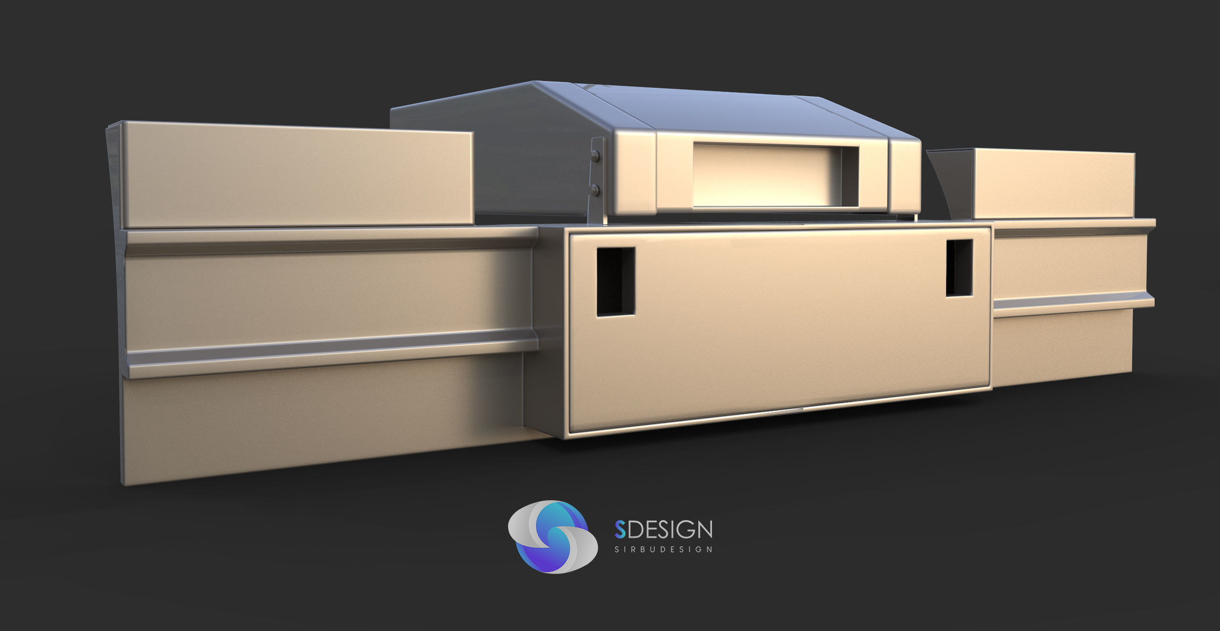 Truck backbumper pack 3D model_2