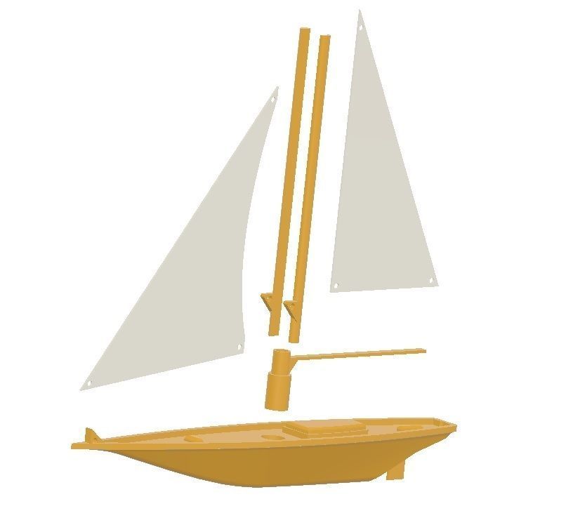 Sailing Boat 3D model  3D print model_1