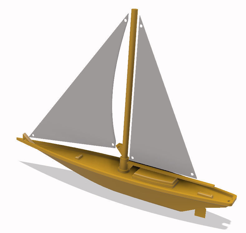 Sailing Boat 3D model  3D print model_2