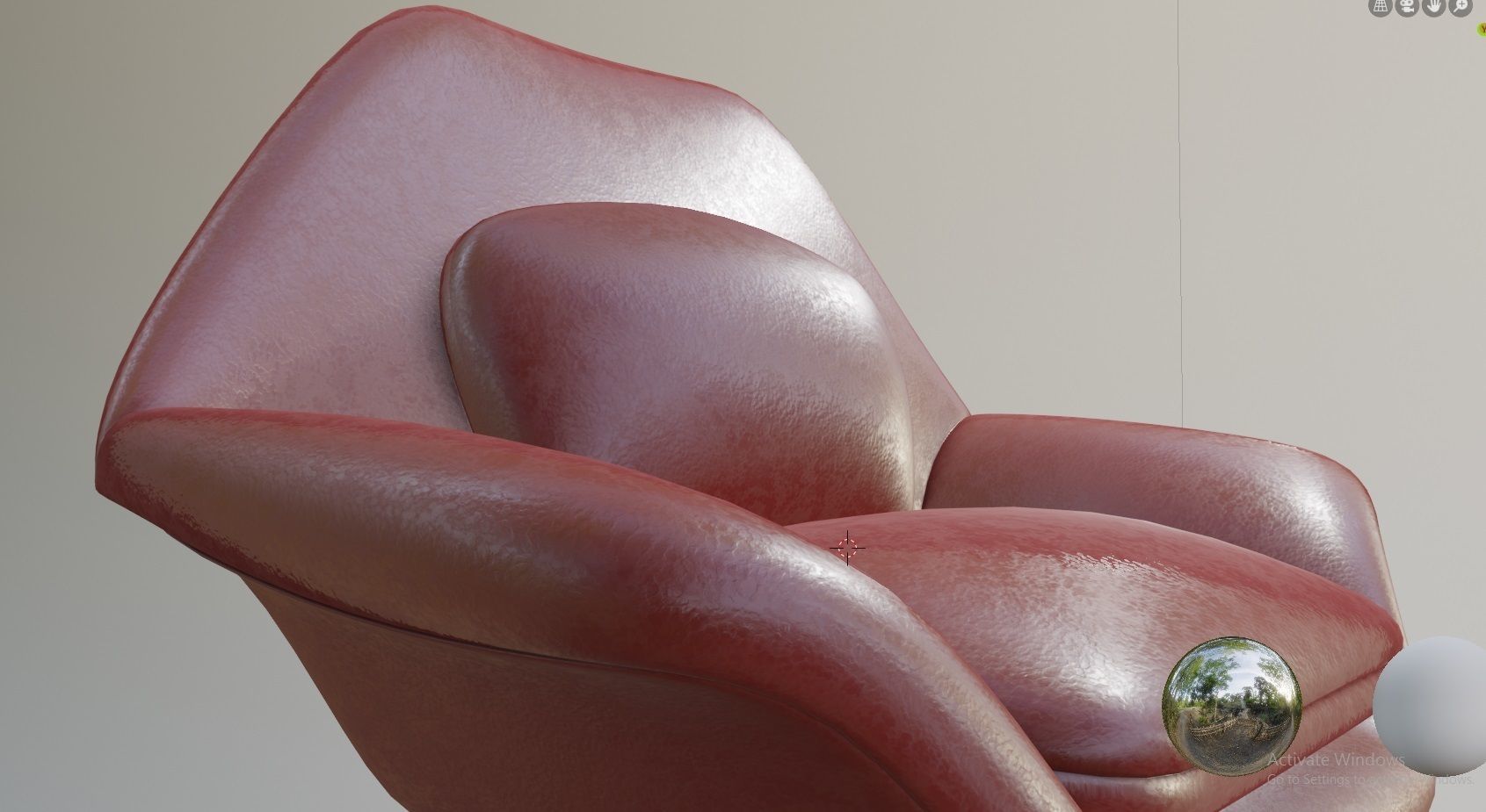 contemporary modern chair asset for architectural visualization  Low-poly 3D model_5