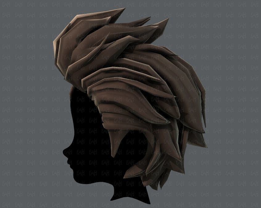 3D Hair style for boy V42 Low-poly 3D model_23