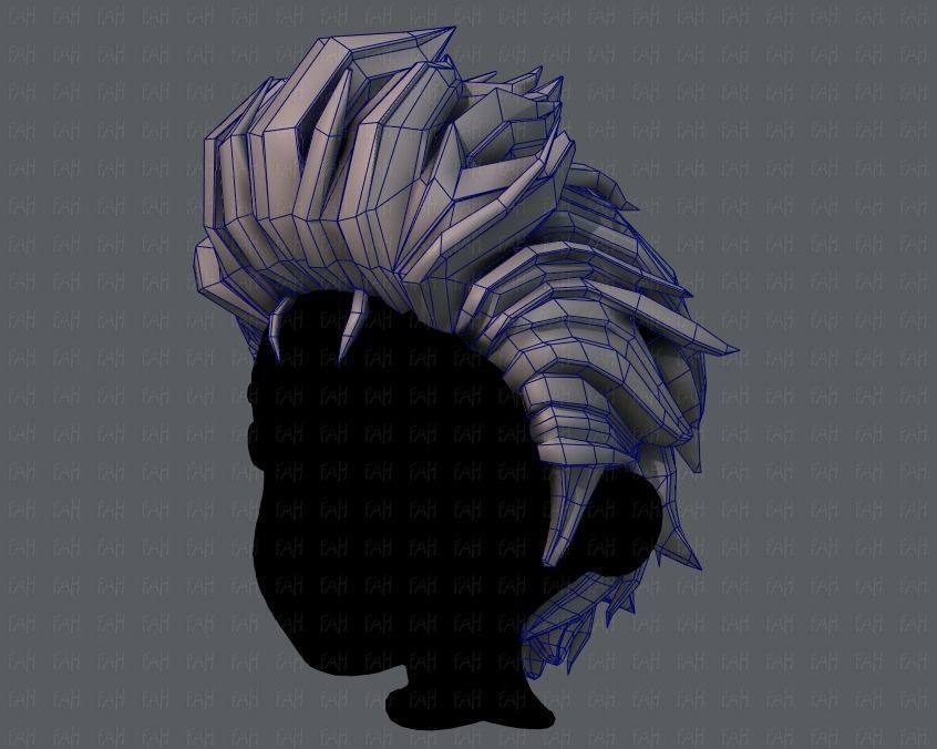 3D Hair style for boy V42 Low-poly 3D model_32