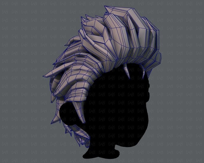 3D Hair style for boy V42 Low-poly 3D model_26