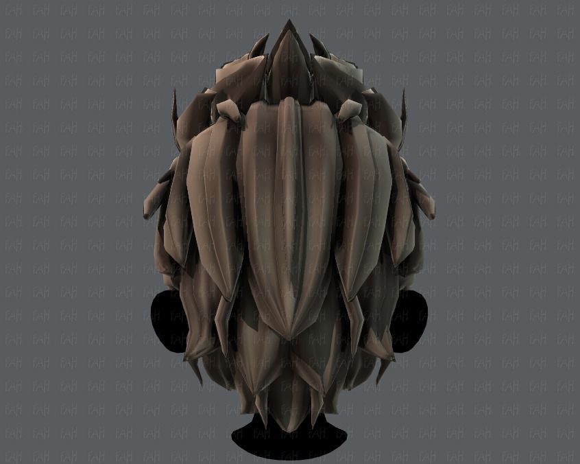 3D Hair style for boy V42 Low-poly 3D model_21