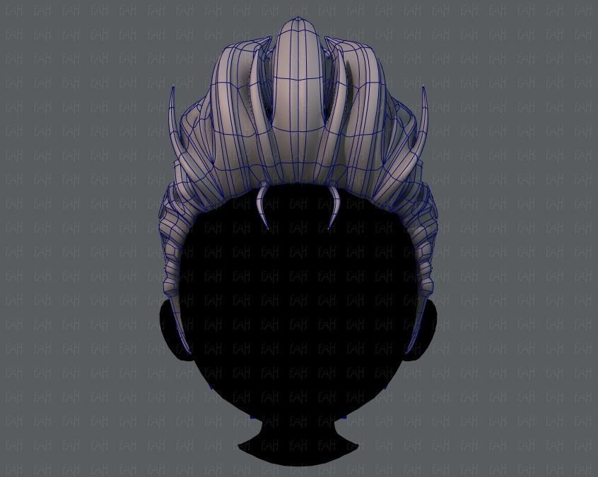 3D Hair style for boy V42 Low-poly 3D model_9