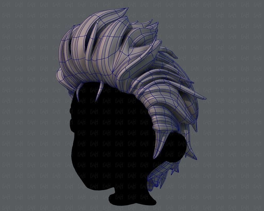 3D Hair style for boy V42 Low-poly 3D model_16
