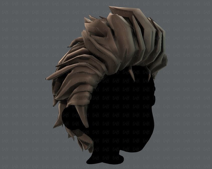 3D Hair style for boy V42 Low-poly 3D model_18