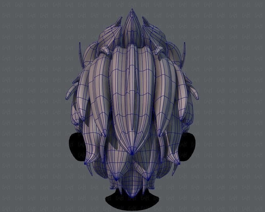 3D Hair style for boy V42 Low-poly 3D model_13