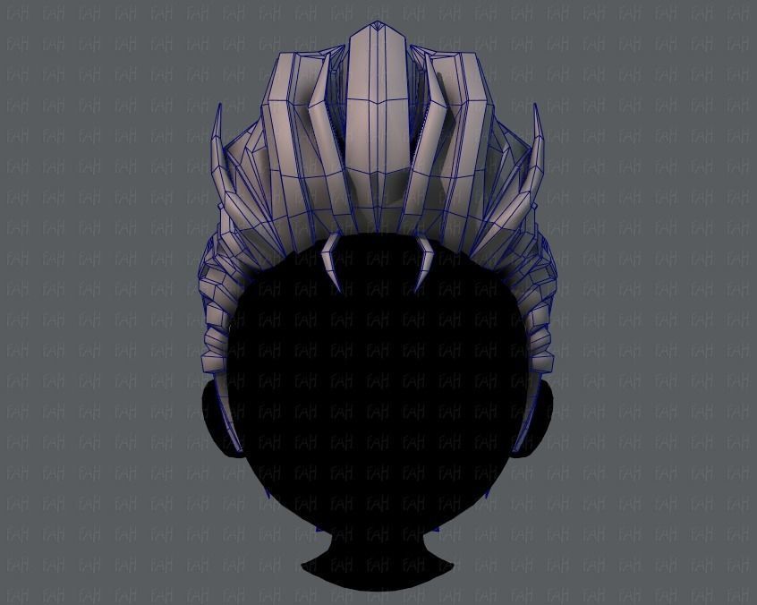 3D Hair style for boy V42 Low-poly 3D model_25