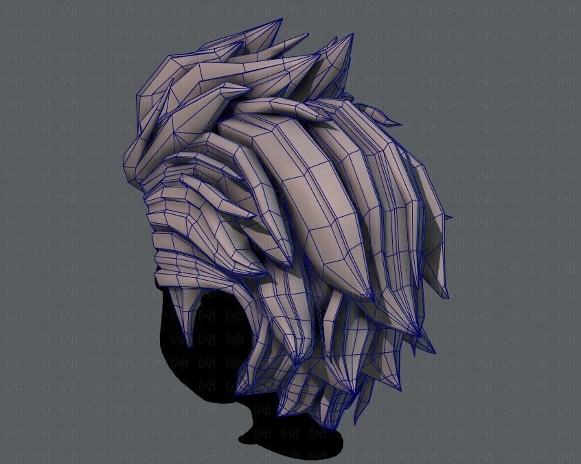 3D Hair style for boy V42 Low-poly 3D model_30