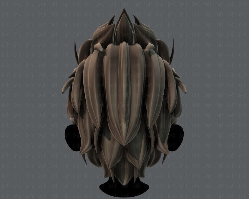 3D Hair style for boy V42 Low-poly 3D model_5