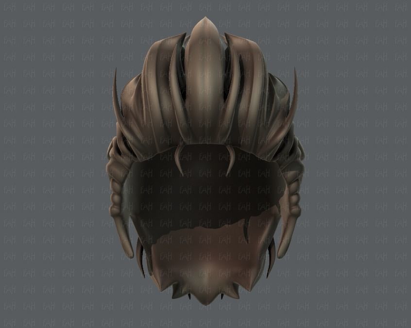 3D Hair style for boy V42 Low-poly 3D model_37