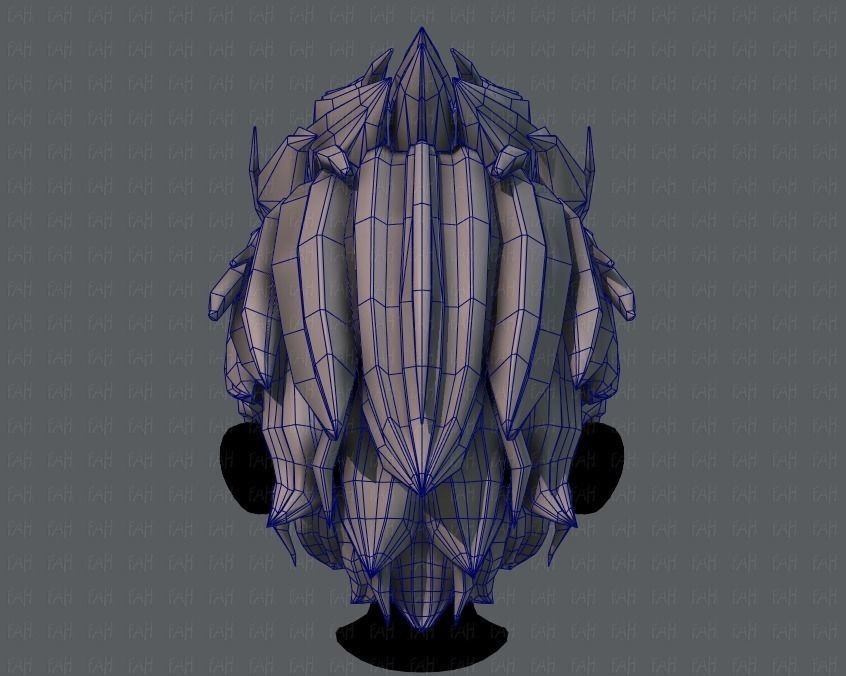 3D Hair style for boy V42 Low-poly 3D model_29