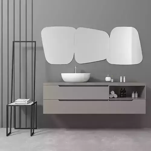 Bathroom furniture set Gold 6 3D model