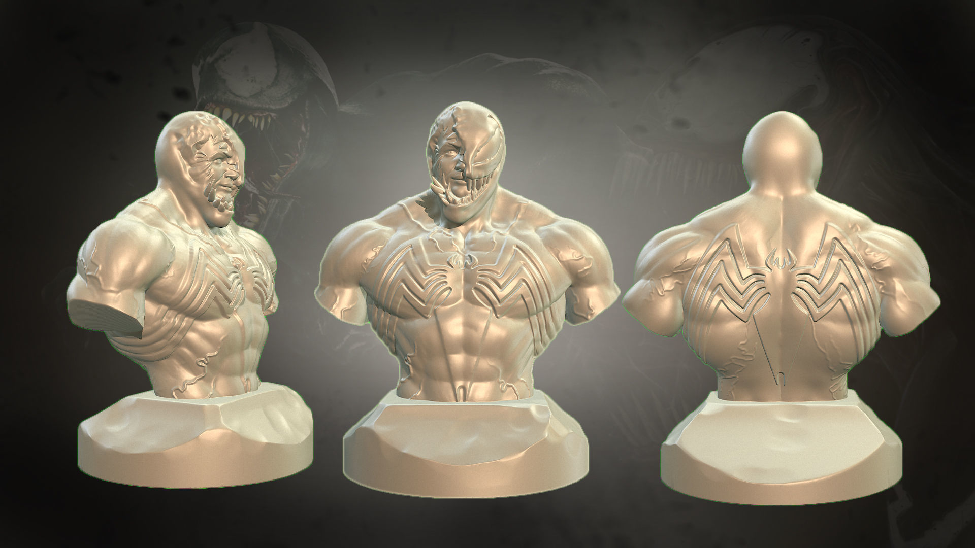 Venom figure for 3d printing 3D print model_2