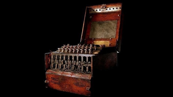 Enigma Machine - Old German WW2 Military Equipment Low-poly 3D model