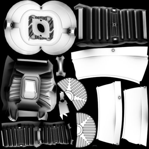 Industrial Electric Motor Low-poly 3D model_7