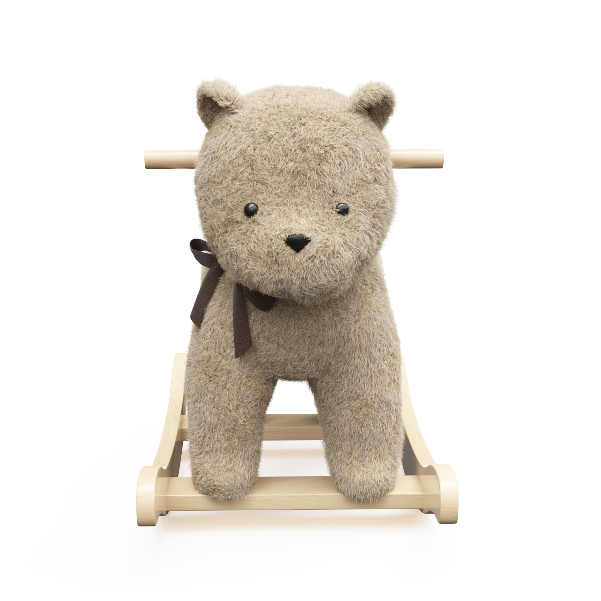 Bear Plush Rocker Low-poly 3D model_5