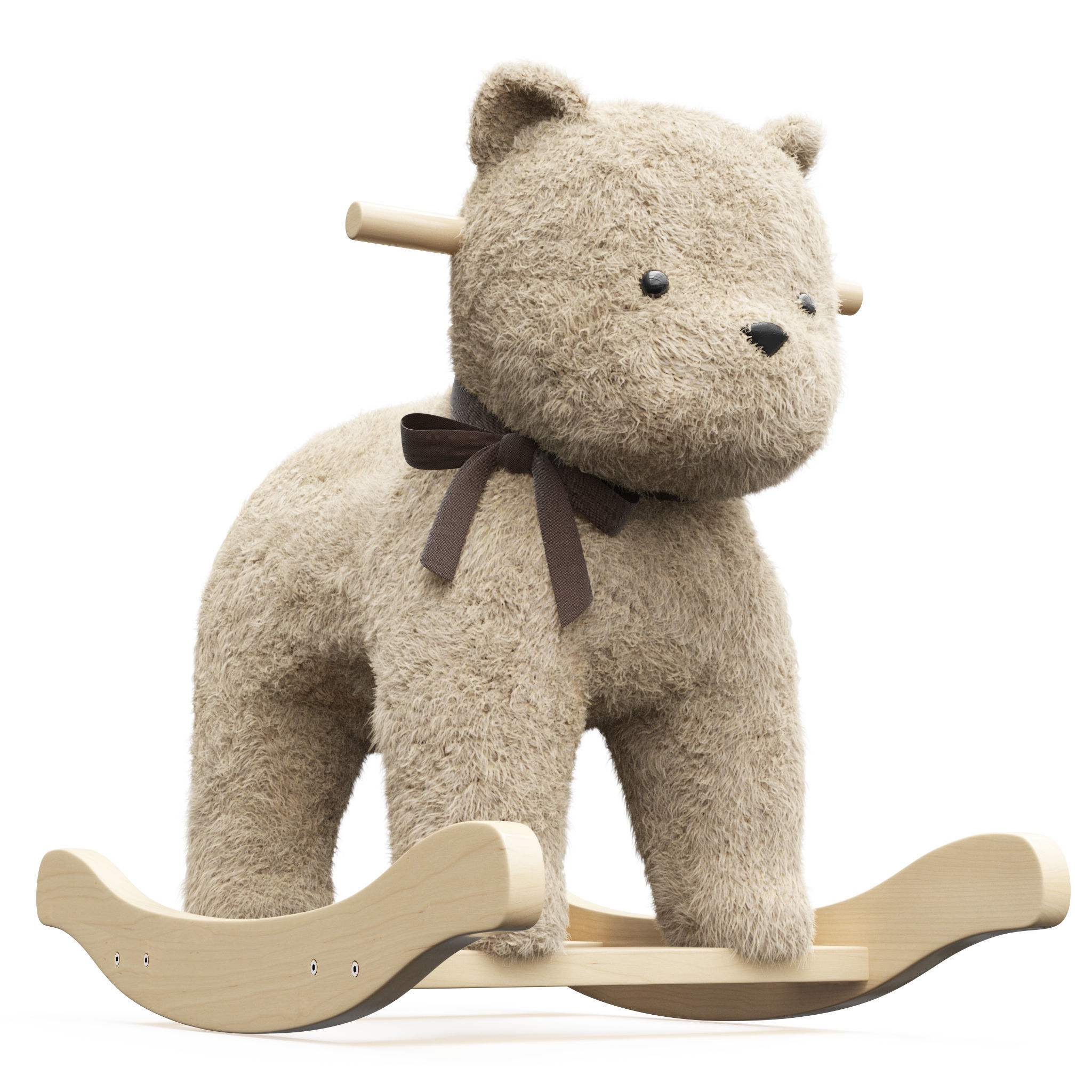 Bear Plush Rocker Low-poly 3D model_1
