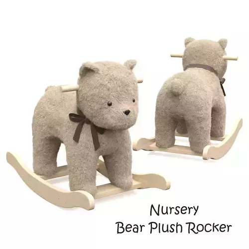 Bear Plush Rocker Low-poly 3D model
