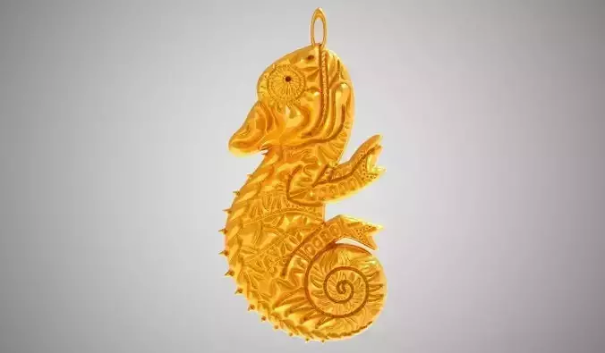 Chameleon Necklace 3D print model