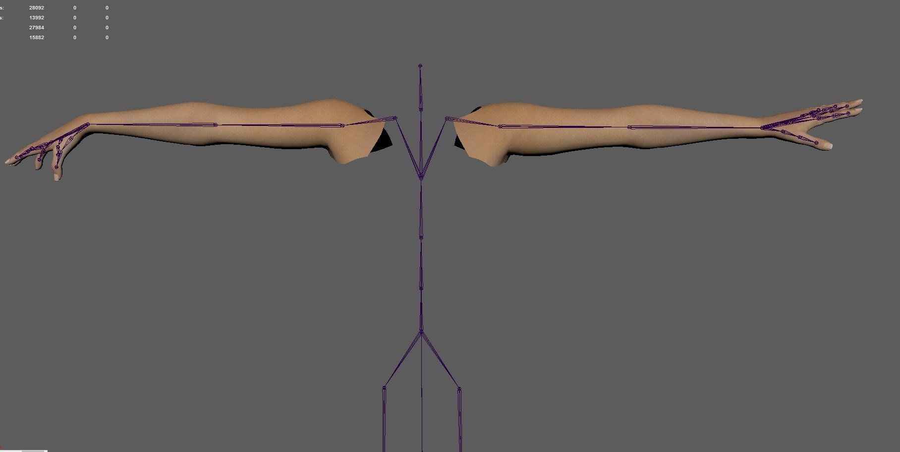 FPS female arms rigged 3D model Low-poly 3D model_3