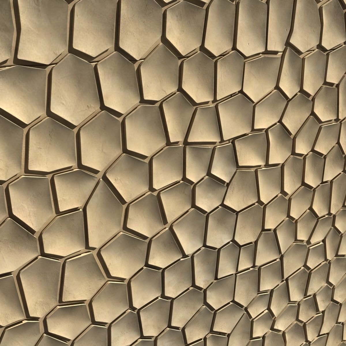 3d Surface Arido Wall Tiles Mosaic 3D model_1