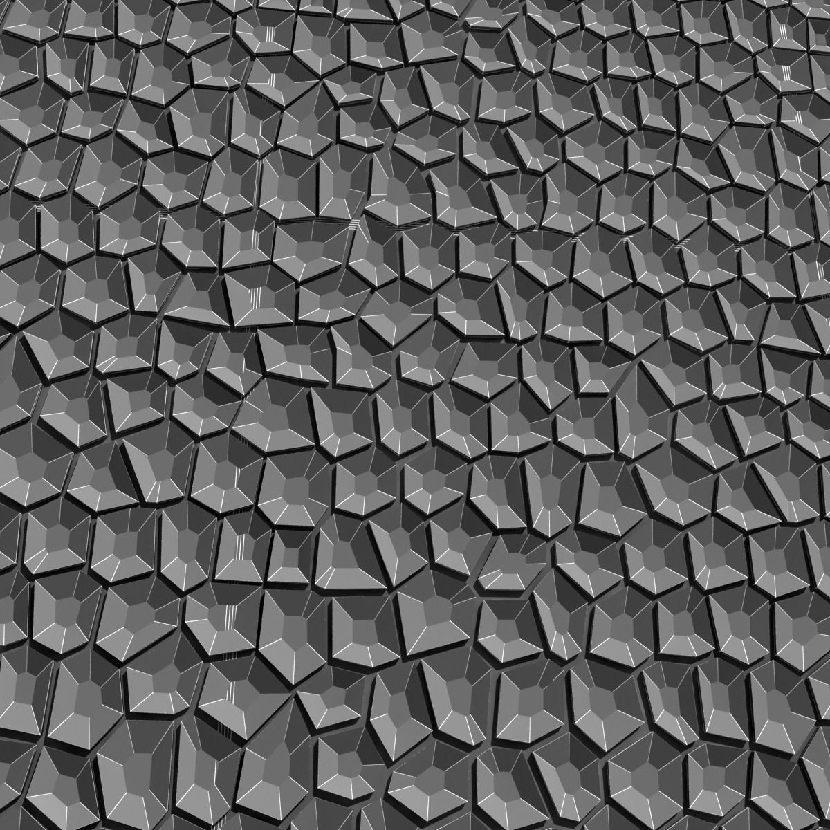 3d Surface Arido Wall Tiles Mosaic 3D model_5