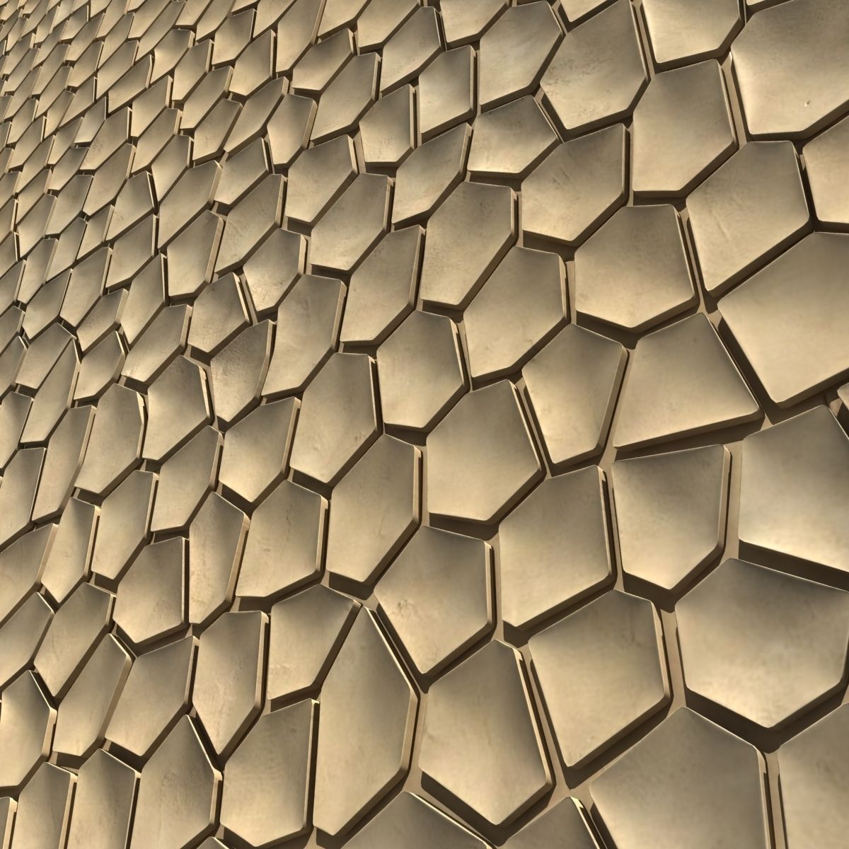 3d Surface Arido Wall Tiles Mosaic 3D model_9