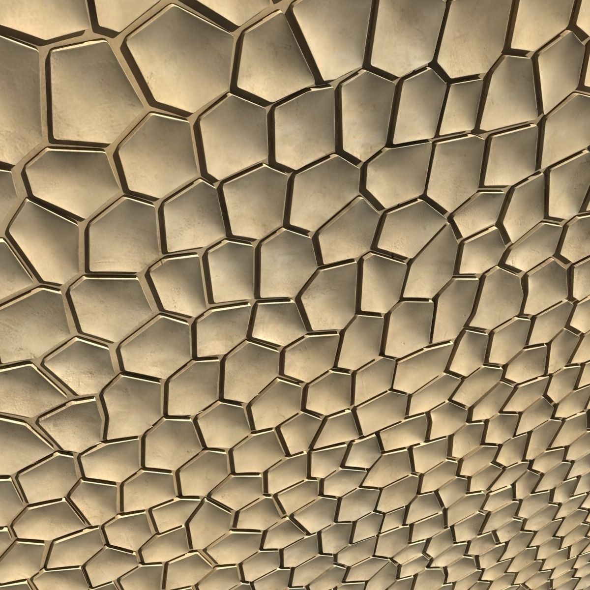 3d Surface Arido Wall Tiles Mosaic 3D model_8