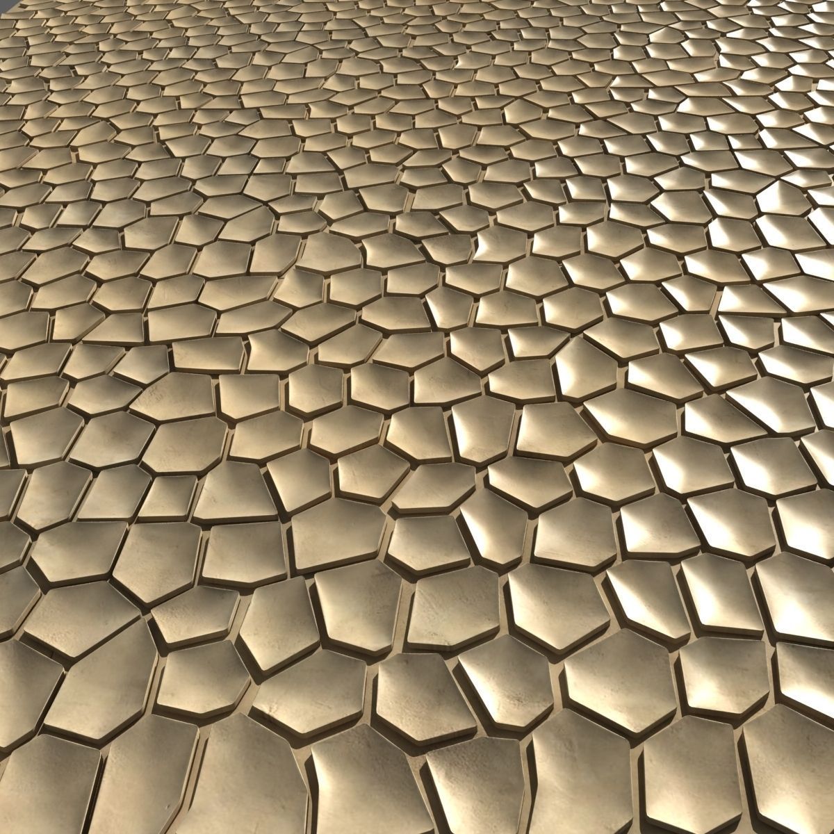 3d Surface Arido Wall Tiles Mosaic 3D model_6