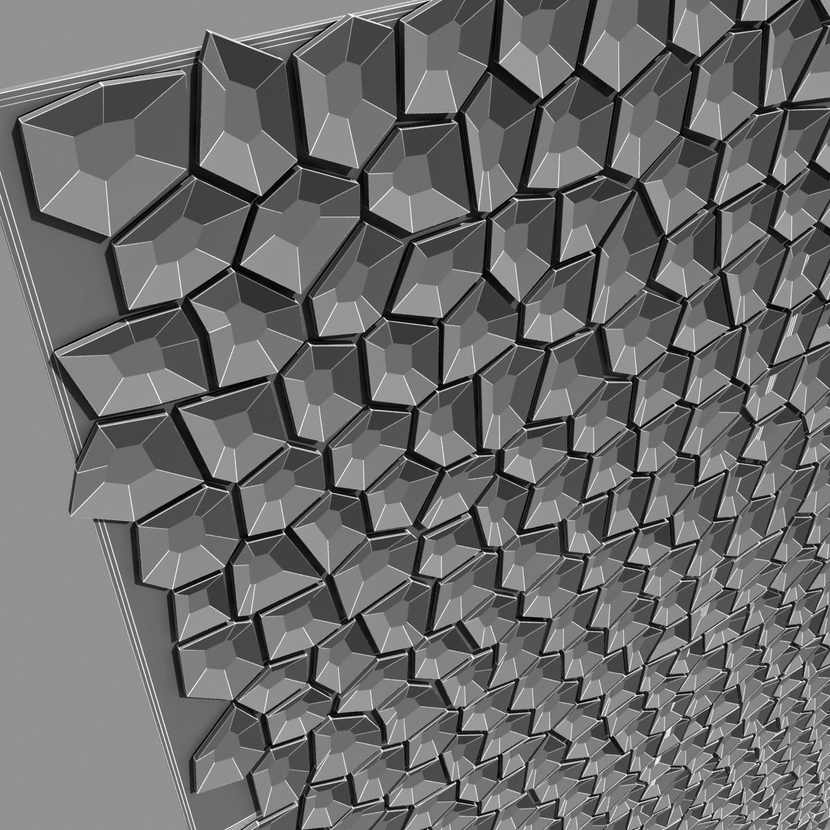 3d Surface Arido Wall Tiles Mosaic 3D model_2