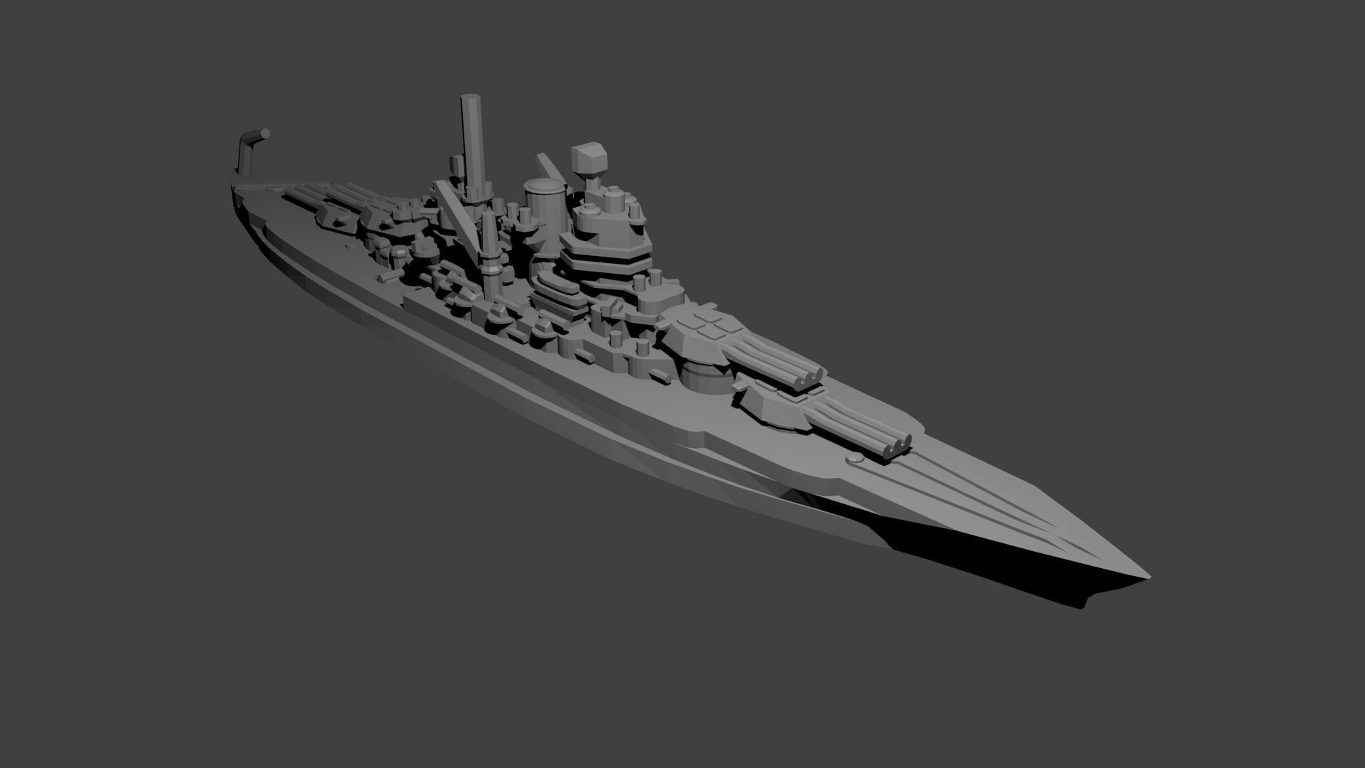 US New Mexico Class Battleship 3D print model_1