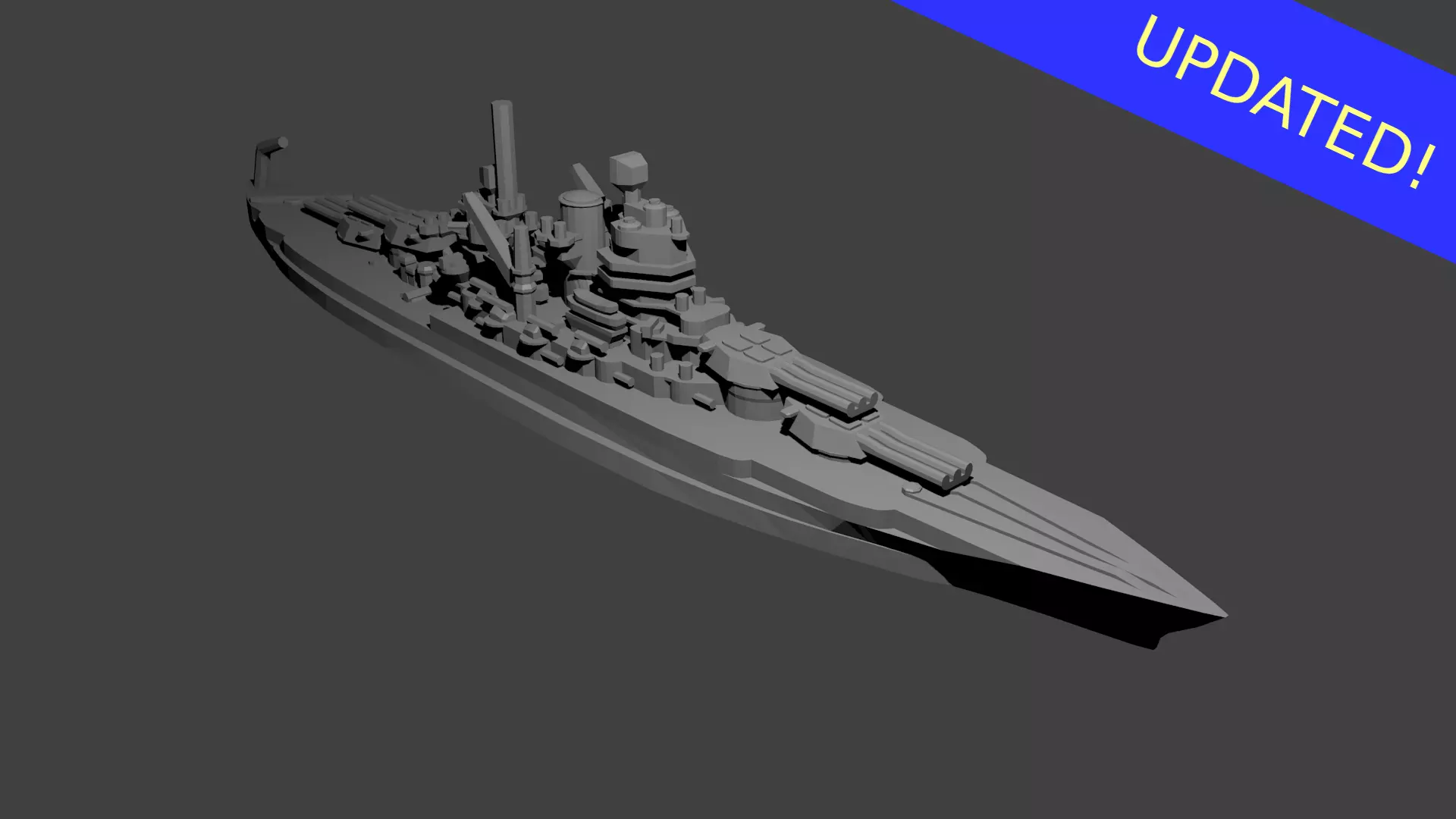 US New Mexico Class Battleship 3D print model_0