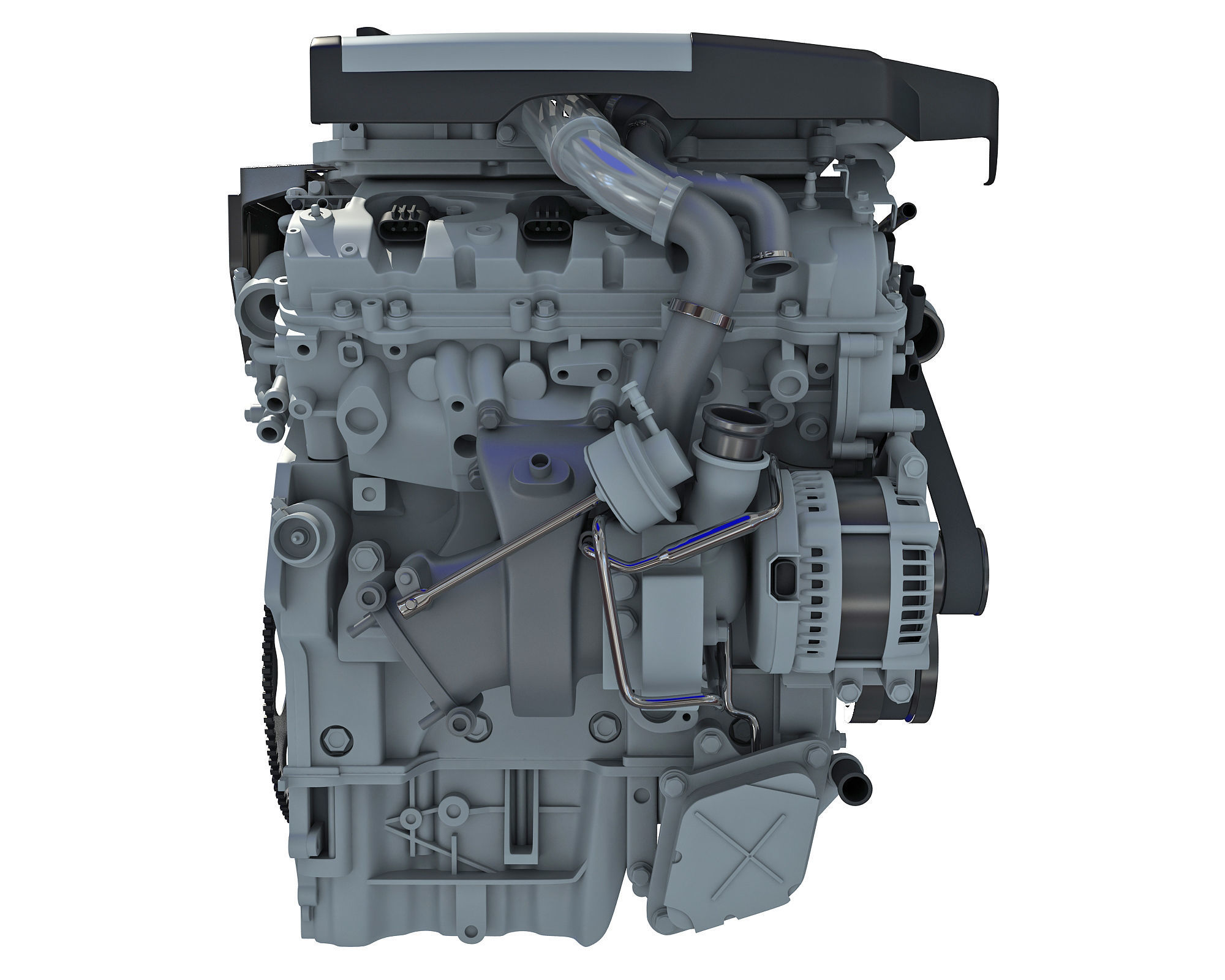 Animated Sectioned V6 Engine 3D model_17