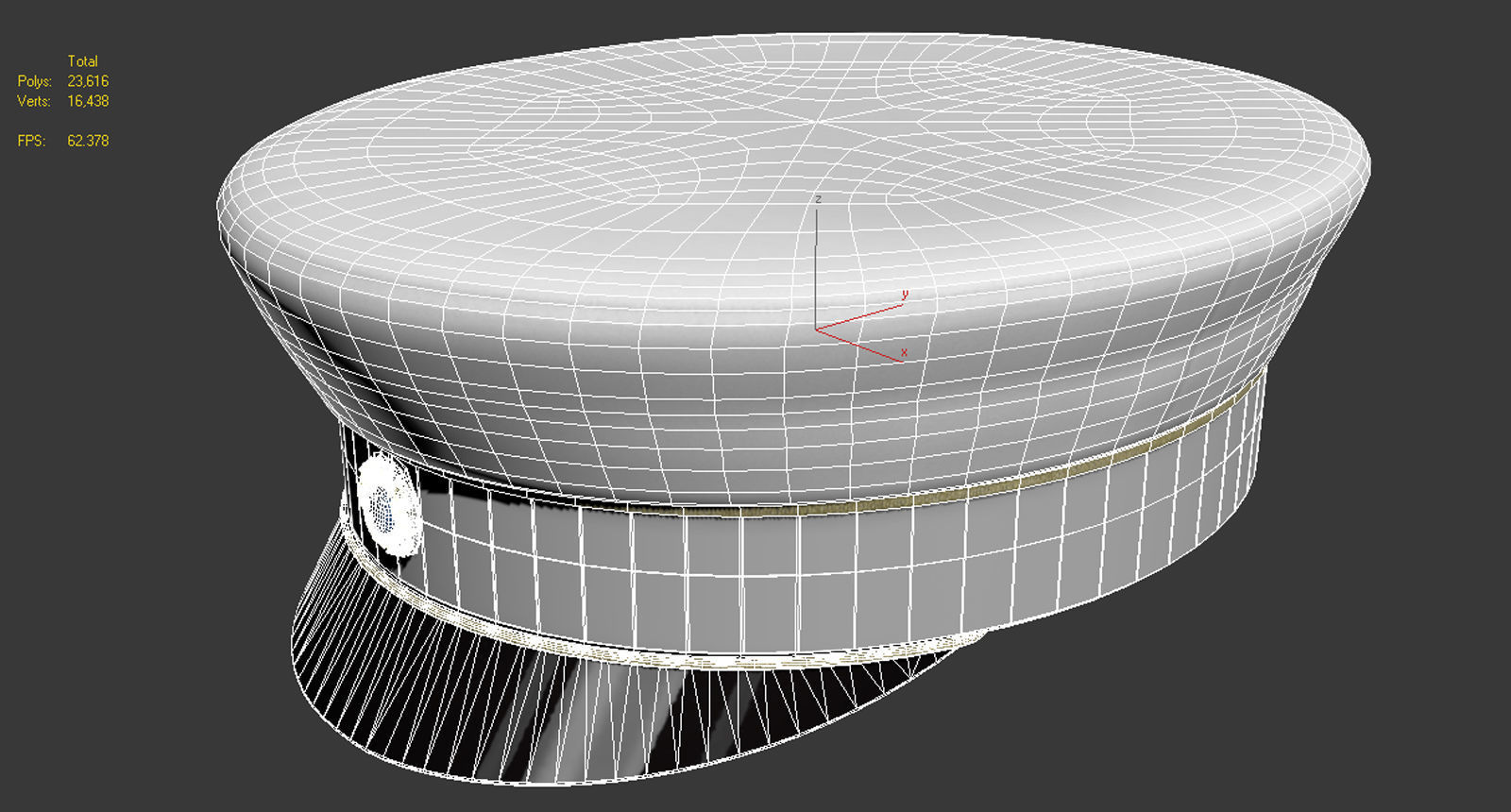 Sweden student cap Low-poly 3D model_12