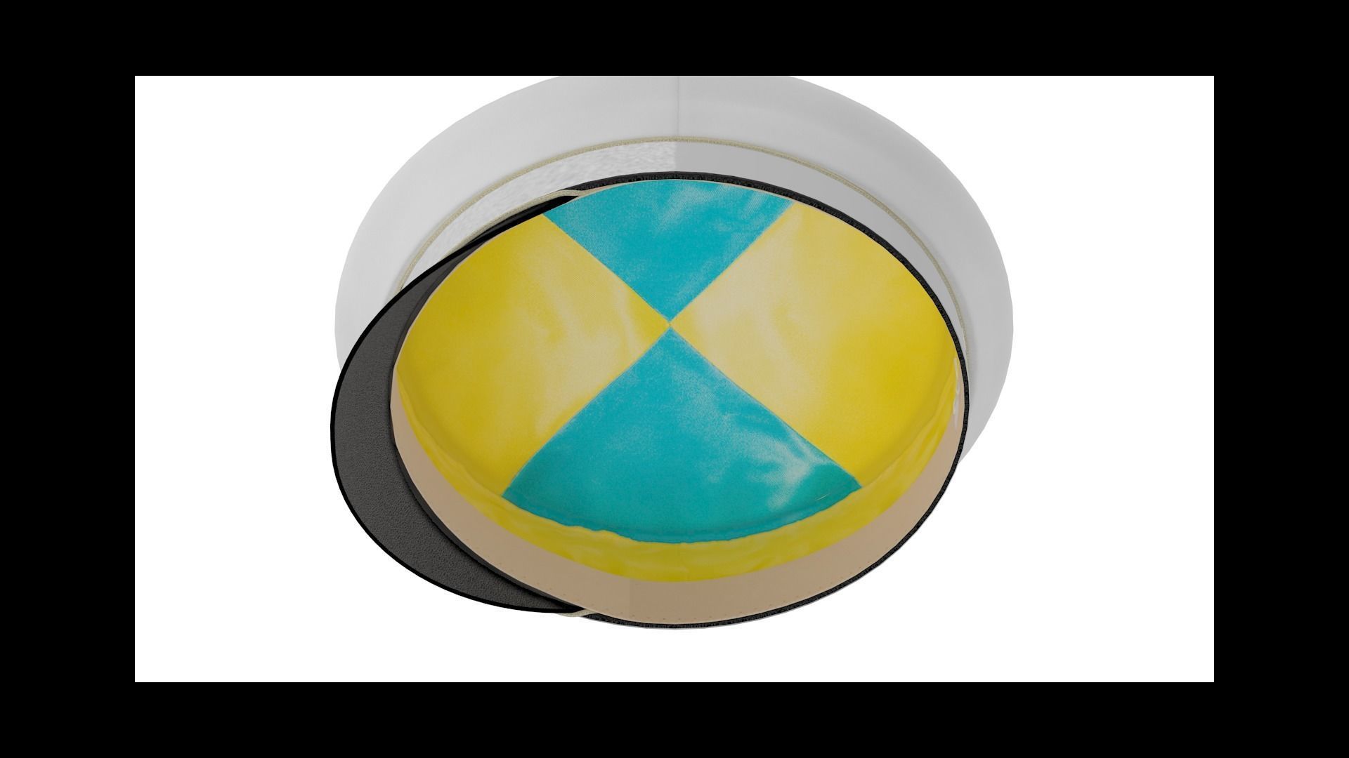 Sweden student cap Low-poly 3D model_10