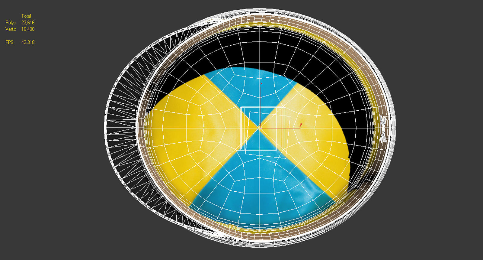 Sweden student cap Low-poly 3D model_13