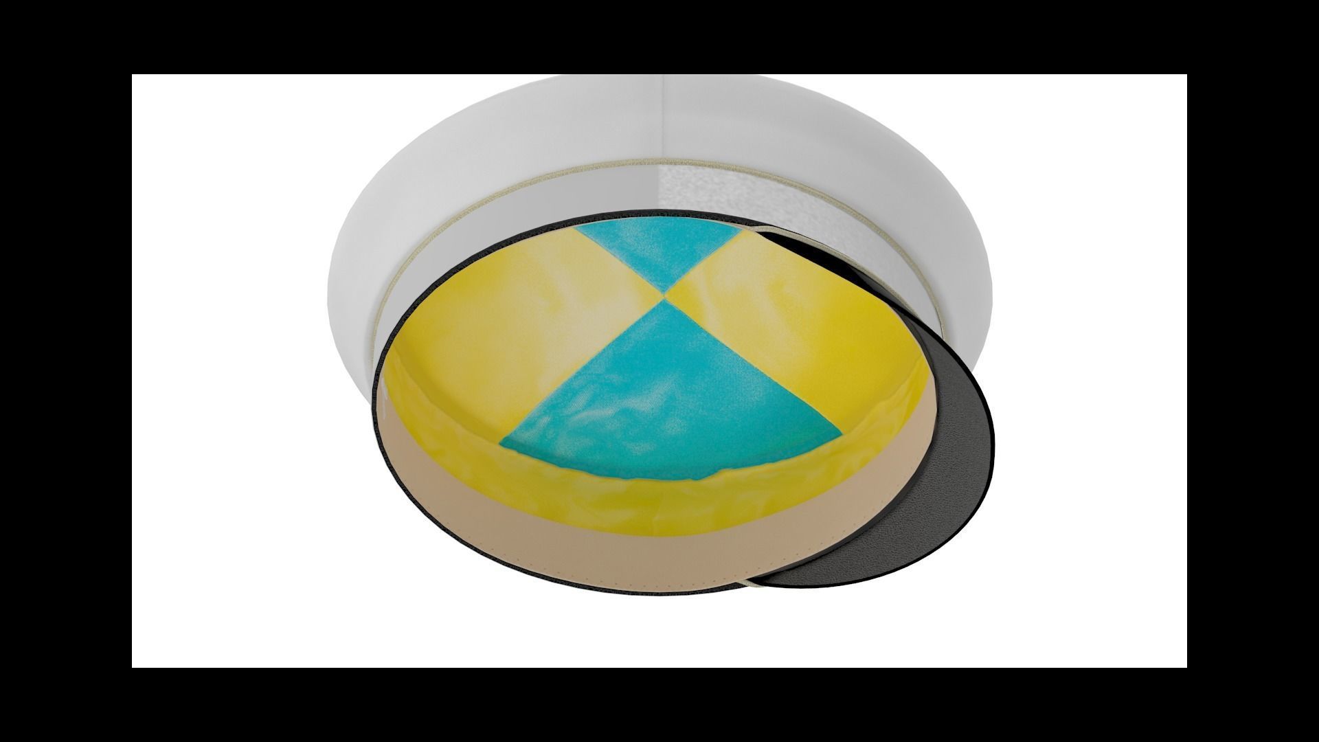 Sweden student cap Low-poly 3D model_9