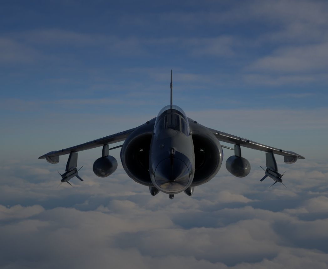 Sea Harrier FRS1 3D model_7