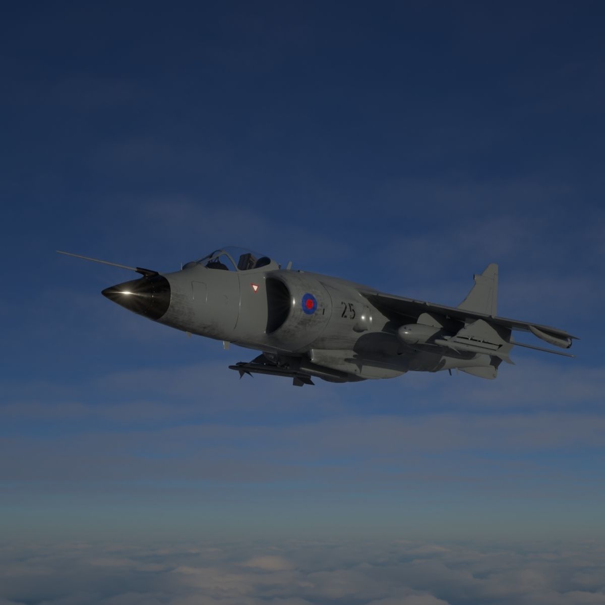Sea Harrier FRS1 3D model_2