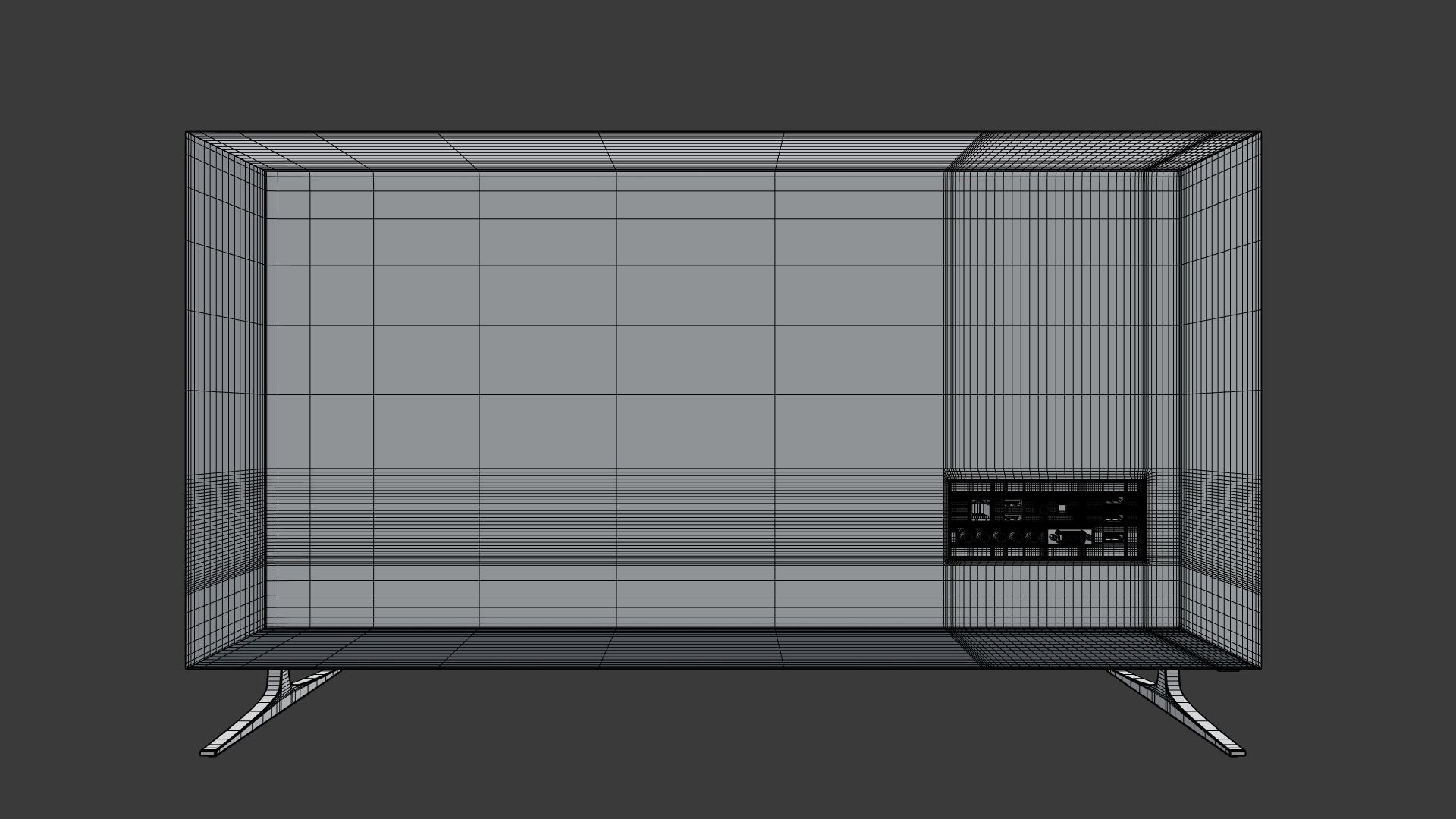 Generic High-Poly Flat Screen TV 3D model_14