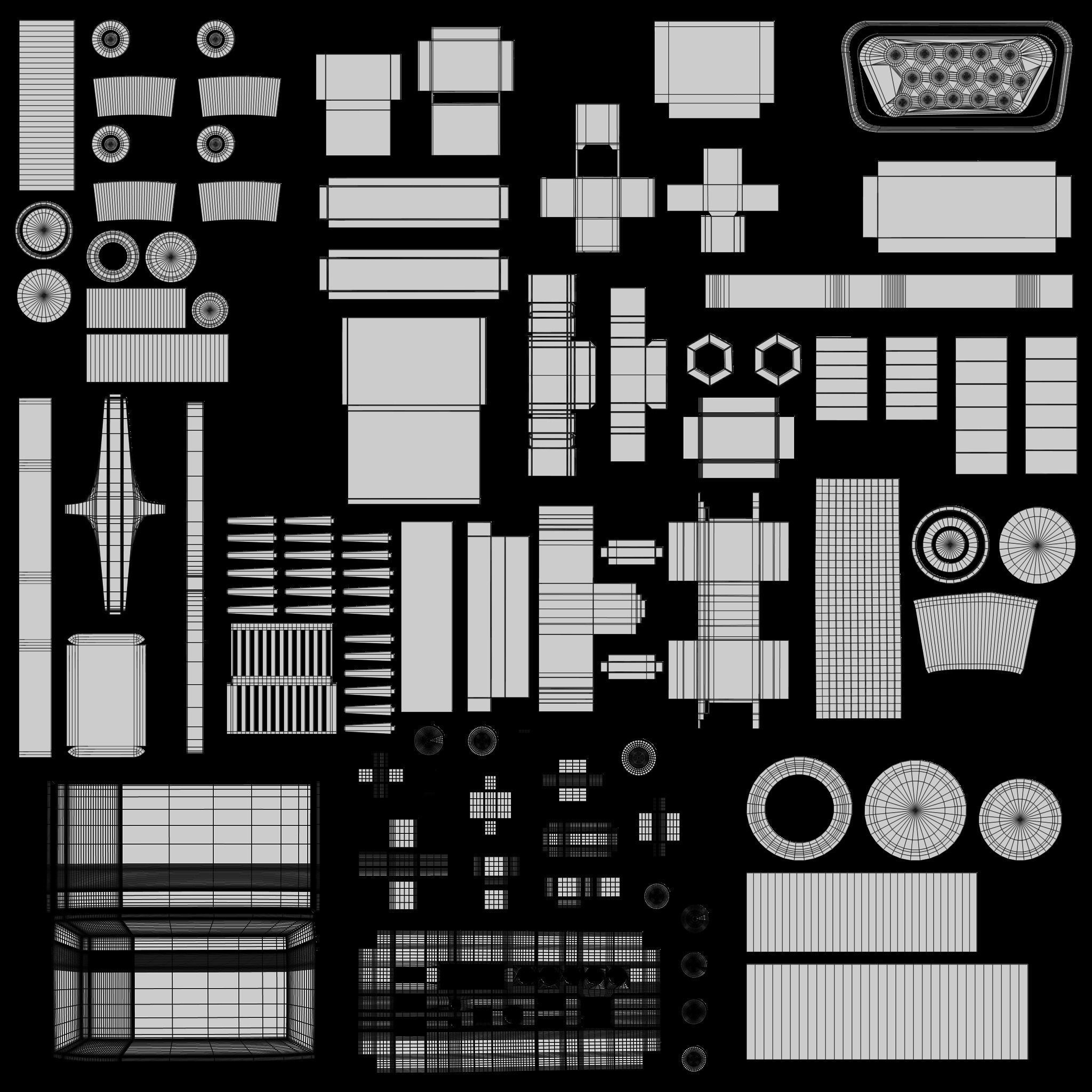 Generic High-Poly Flat Screen TV 3D model_23