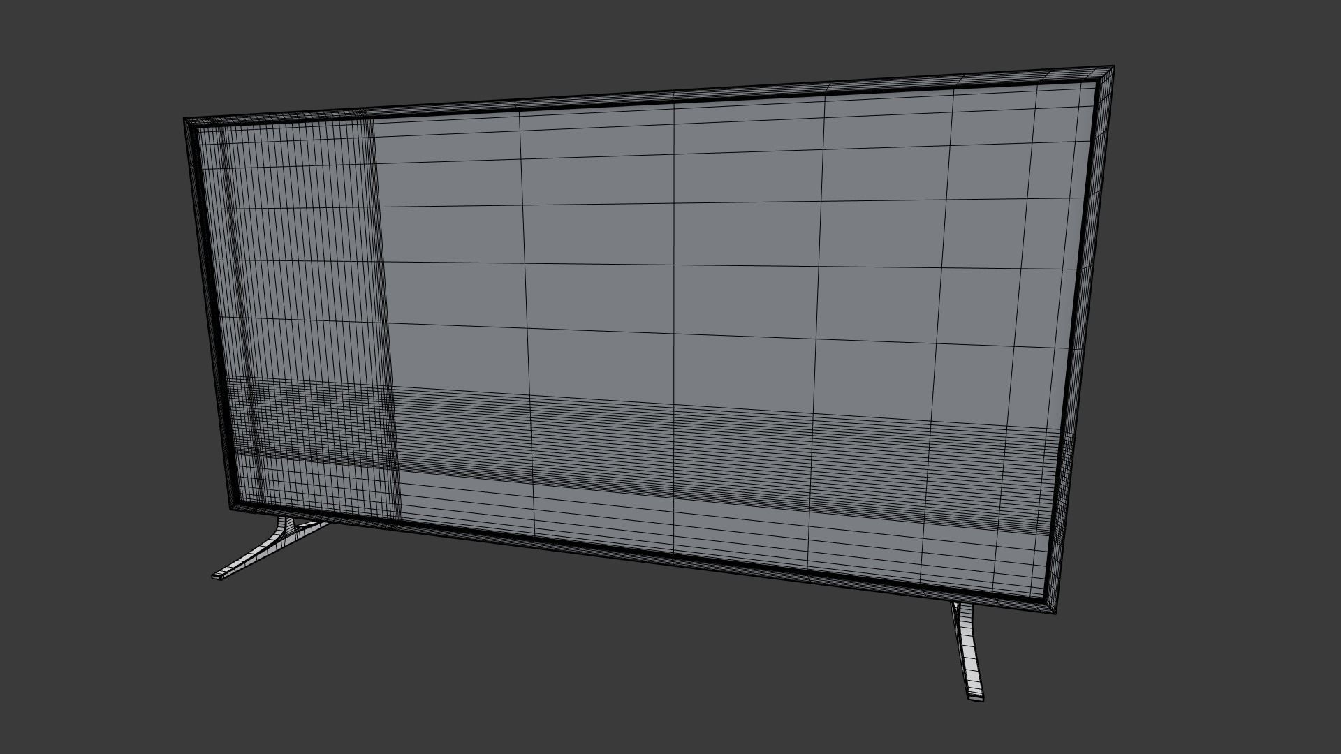 Generic High-Poly Flat Screen TV 3D model_11